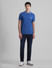 Blue Contrast Tipping Polo T-shirt_410929+6