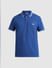 Blue Contrast Tipping Polo T-shirt_410929+7