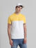 Yellow Colourblocked Polo T-shirt_410930+1