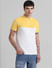Yellow Colourblocked Polo T-shirt_410930+2