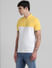 Yellow Colourblocked Polo T-shirt_410930+3