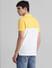 Yellow Colourblocked Polo T-shirt_410930+4