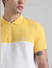 Yellow Colourblocked Polo T-shirt_410930+5