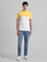 Yellow Colourblocked Polo T-shirt_410930+6