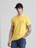 Yellow Logo Text Cotton Polo_410937+1