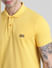 Yellow Logo Text Cotton Polo_410937+5