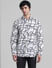 White Abstract Print Cotton Shirt_410948+2