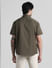 Olive Green Drop Shoulder Shirt_410951+4