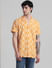 Orange Abstract Print Shirt_410955+2