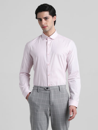 Lavender Cotton Full Sleeves Shirt