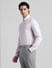Lavender Cotton Full Sleeves Shirt_410969+3