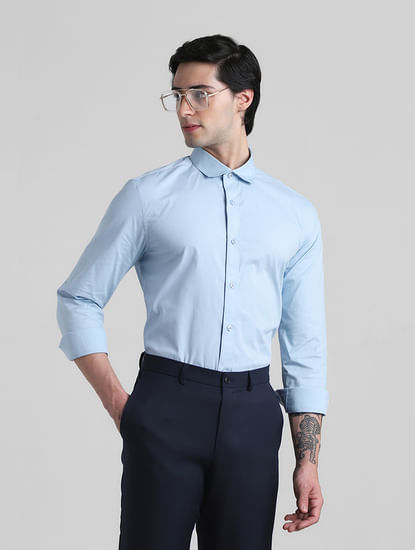 Blue Formal Full Sleeves Shirt