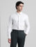 White Jacquard Slim Fit Shirt_410972+2