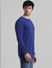 Dark Blue Knitted Cotton Pullover_410973+3