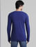 Dark Blue Knitted Cotton Pullover_410973+4