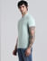 Green Contrast Tipping Polo T-shirt_410974+3