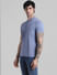 Blue Contrast Tipping Polo T-shirt_410975+3