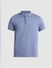 Blue Contrast Tipping Polo T-shirt_410975+7