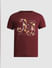 Maroon Graphic Print T-shirt_410978+7