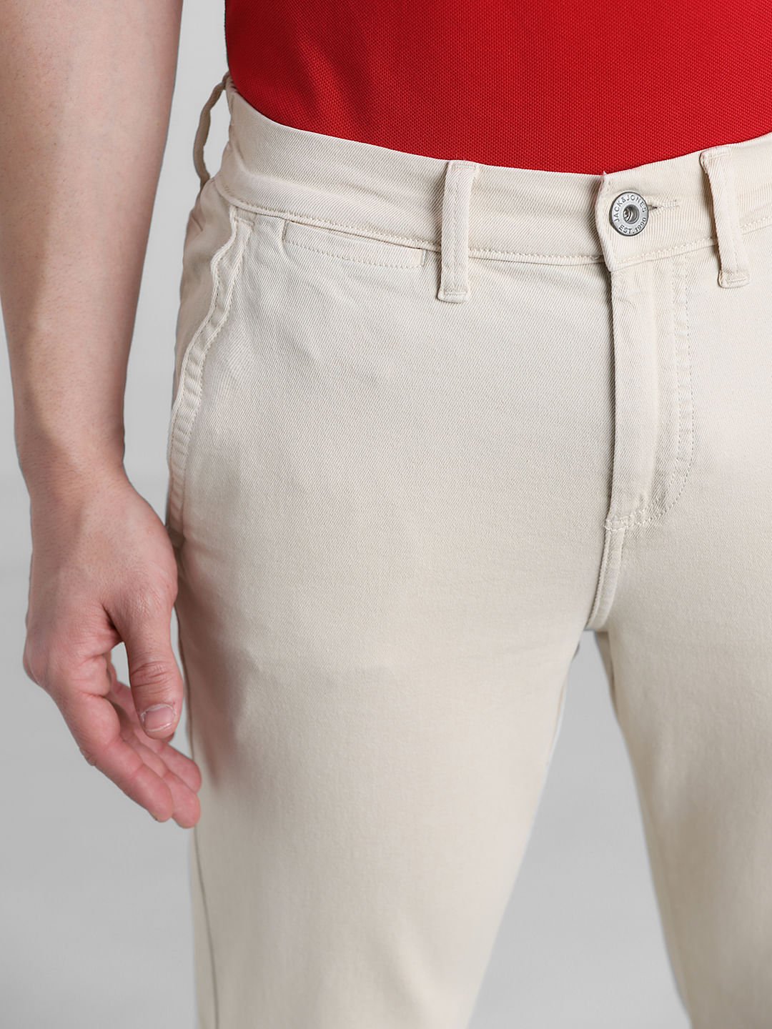 Buy Louis Philippe Sport White Cotton Slim Fit Trousers for Mens Online @  Tata CLiQ