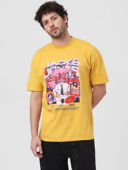 X Sunburn Yellow Graphic Printed T-shirt