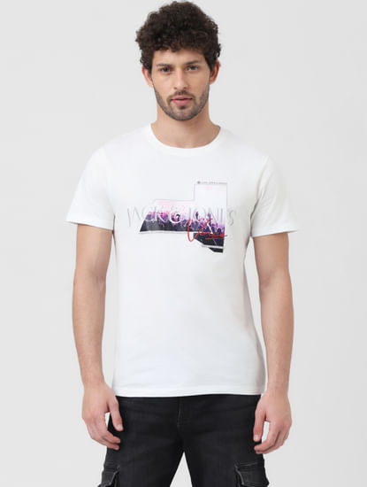 X Sunburn White Printed T-shirt