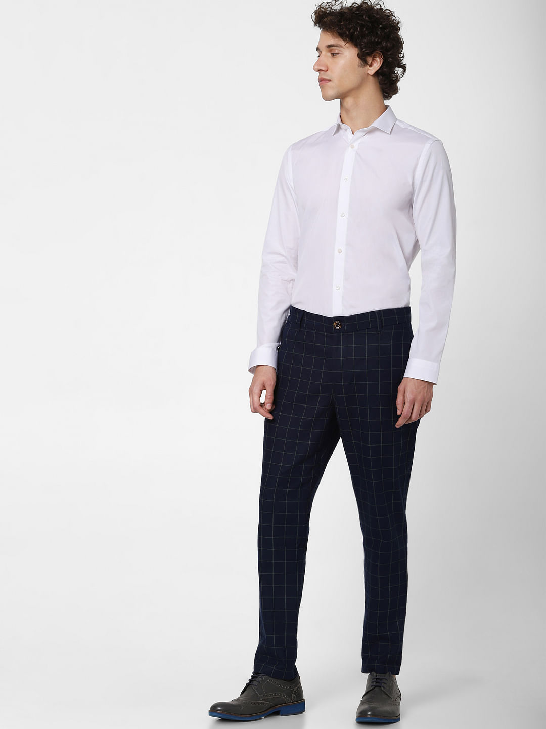 Buy Beige Linen WideLeg Formal Trousers Online  FableStreet