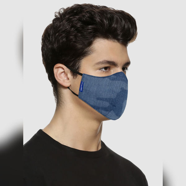 BESTSELLER CLOTHING Pack of 3 Blue Lightweight Denim 3PLY Mask