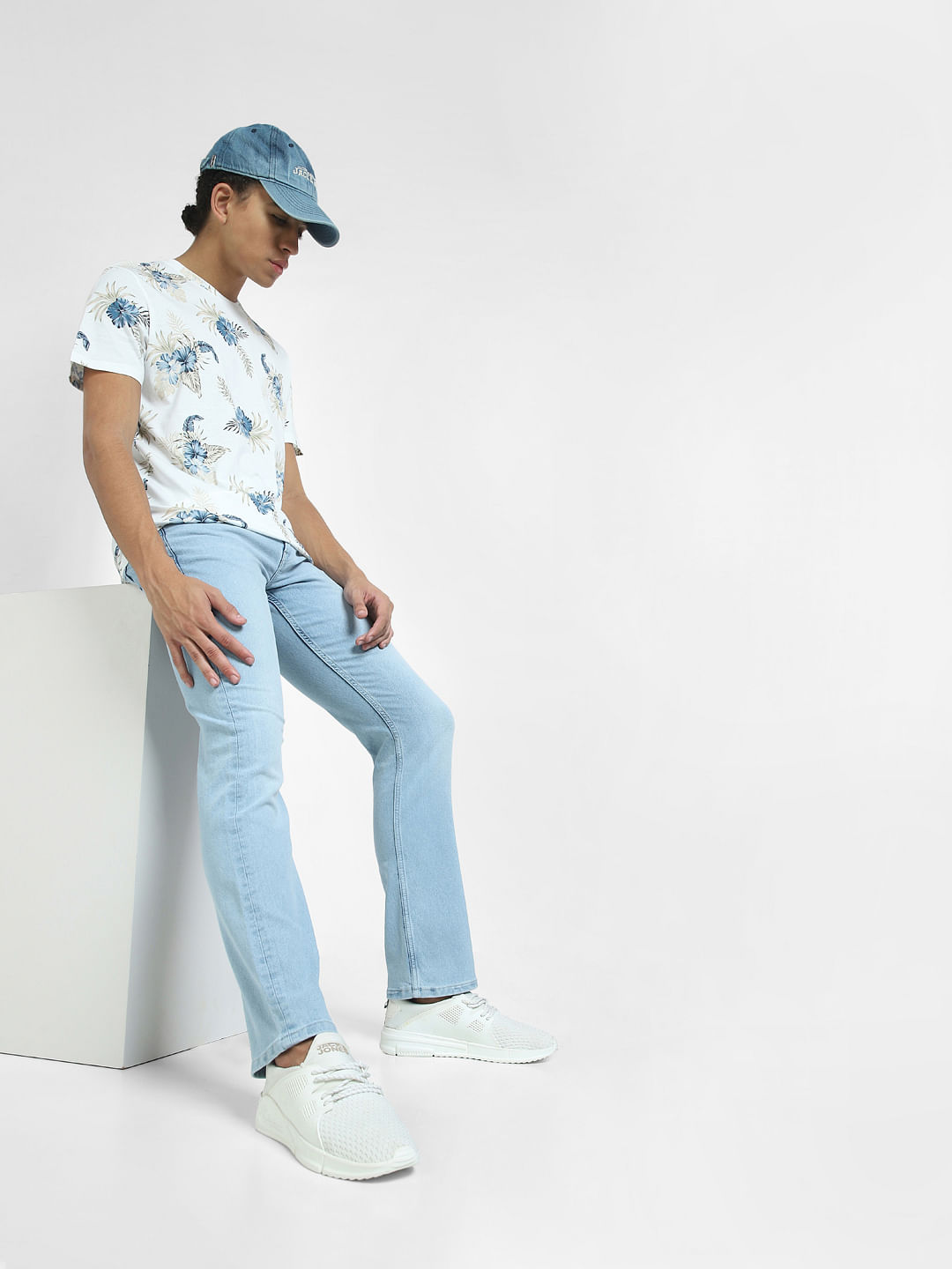 2023 Spring and Summer New Men's Jeans Pant Korean Style Influx Sky Blue  Casual Trousers Cool