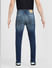 Blue Low Rise Washed Ben Skinny Jeans_405503+7