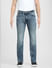 Blue Mid Rise Washed Clark Regular Jeans_405496+6