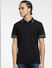 Black Logo Print Polo T-shirt_405514+2