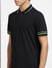 Black Logo Print Polo T-shirt_405514+5