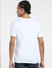 White Logo Print Crew Neck T-shirt_405517+4