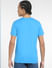 Blue Logo Print Crew Neck T-shirt_405521+4