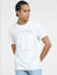 White Graphic Print Crew Neck T-shirt_405523+2