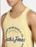 Yellow Logo Print T-shirt Vest_405531+5