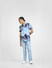 Blue Printed Short Sleeves Shirt_405540+6