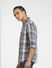 Purple Check Linen Full Sleeves Shirt_405541+3