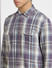 Purple Check Linen Full Sleeves Shirt_405541+5