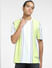 Green Striped Crew Neck T-shirt_405551+2