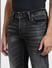 Black Mid Rise Distressed Clark Regular Fit Jeans_405555+5