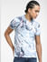 Grey Floral Polo Neck T-shirt_405559+2