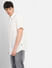 White Cotton Short Sleeves Shirt_406483+3
