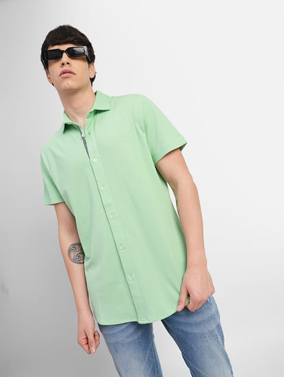 Green Short Sleeves Shirt