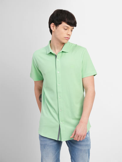 Green Short Sleeves Shirt
