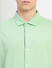 Green Short Sleeves Shirt_406514+5