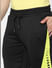 Black Colourblocked Gym Shorts_394865+5