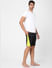 Black Colourblocked Gym Shorts_394865+6