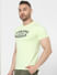 Light Green Logo Print Crew Neck T-shirt_394812+3